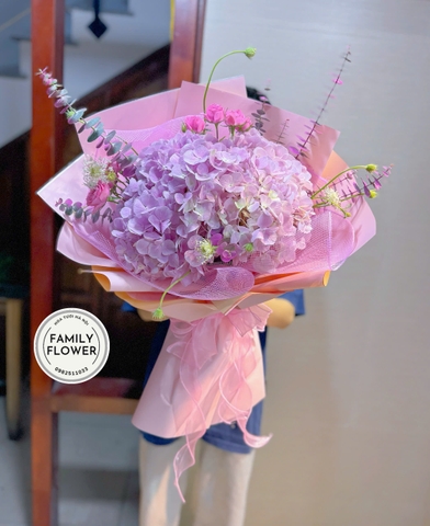 Bó hoa cẩm tú cầu hồng tặng vợ , bạn gái nhân dịp 20 tháng 10 ở quận Ba Đình Hà Nội