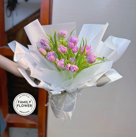 Bó hoa tulip tím tặng bạn gái 20 tháng 10 ! hoa tặng 20 tháng 10 Hà Nội