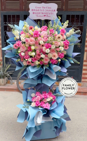 Kệ hoa chúc mừng sinh nhật ở linh lang Ba Đình ! Hoa tươi linh lang ! Family flower hoa tươi Ba đình !