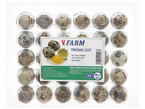 Hộp 30 trứng cút tươi V.Farm