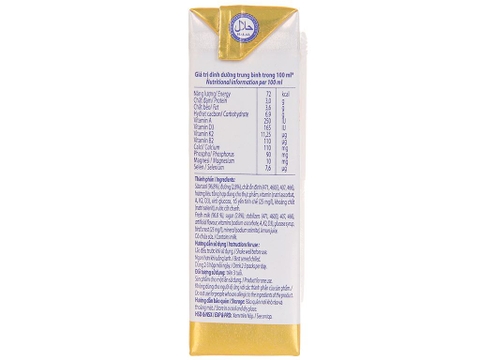 Lốc 4 hộp sữa tươi tiệt trùng chứa tổ yến Vinamilk 180ml