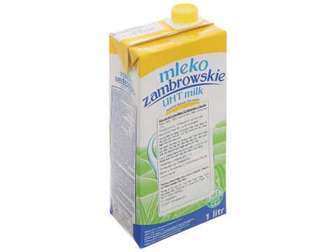 Thùng 12 hộp sữa tiệt trùng Mleko Zambrowskie 1.5% béo 1 lít