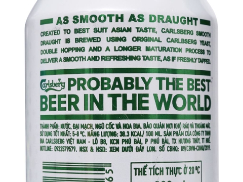 Thùng 24 lon bia Carlsberg Smooth Draught 330ml