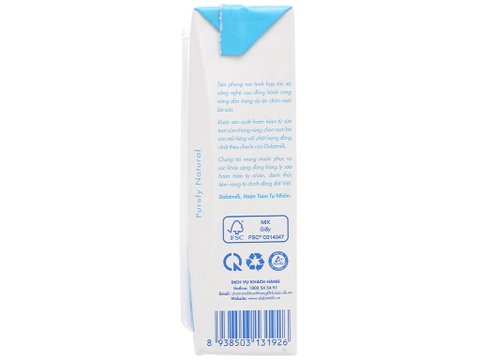 Thùng 48 hộp sữa tươi tiệt trùng ít đường Dalat Milk 180ml