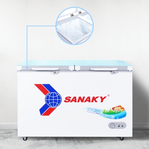 Tủ đông Sanaky VH-4099A2KD, 305 lít, 1 ngăn đông, mặt kính cường lực