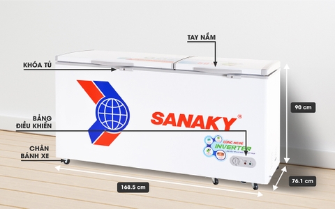 Tủ đông sanaky VH-6699HY3 Công nghệ inverter, 530 lít, 1 ngăn đông