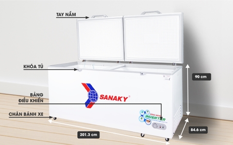Tủ đông sanaky VH-8699HY3, inverter 761 lít, 1 ngăn đông, dàn lạnh đồng