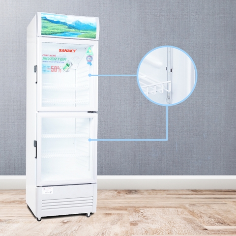 Tủ mát sanaky VH 385W3L Low-E 290 Lít, 2 cánh trên dưới