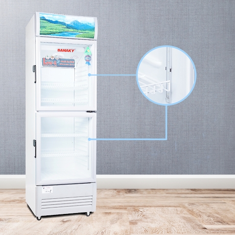 Tủ mát Sanaky VH-258WL, 200 Lít Công nghệ LOW-E, 2 cánh trên dưới