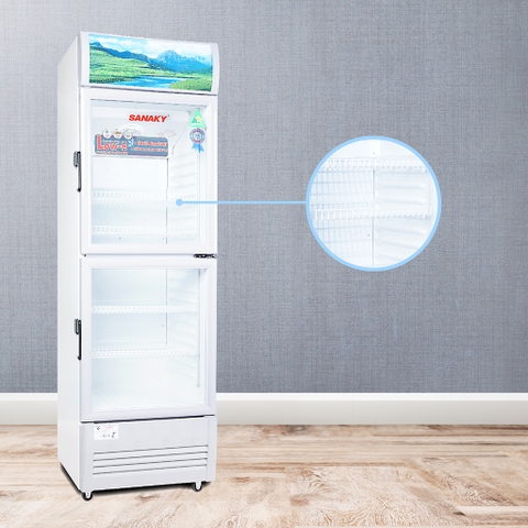 Tủ mát Sanaky VH-308WL, 240 Lít Công nghệ LOW-E, 2 cánh trên dưới