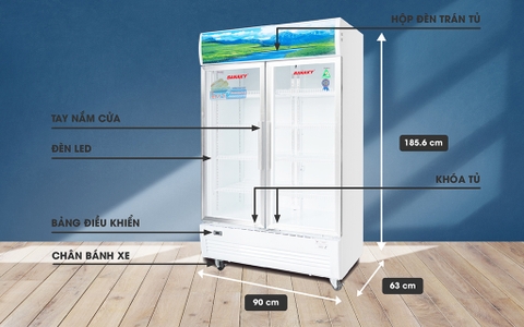 Tủ mát Sanaky VH-6009HP 500 Lít, 2 cánh, dàn đồng