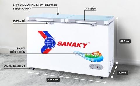 Tủ đông Sanaky VH-3699A1, 270 lít, 1 ngăn đông, dàn lạnh đồng