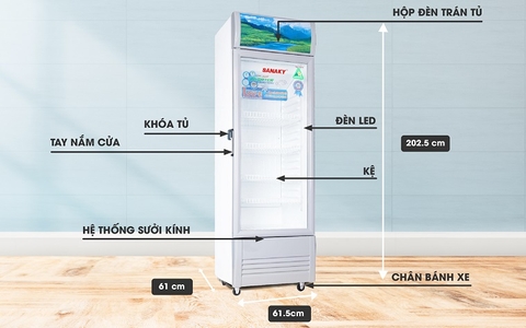 Tủ mát sanaky VH-408K3L công nghệ Low-E 340 Lít, 1 cánh.