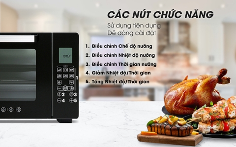 Lò nướng Sanaky VH-5088N2D Lò nướng 50 lít, Vỏ inox