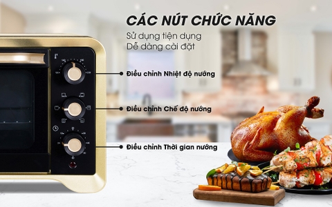 Lò nướng Sanaky VH-259N2D Lò nướng 25 lít, Vỏ inox
