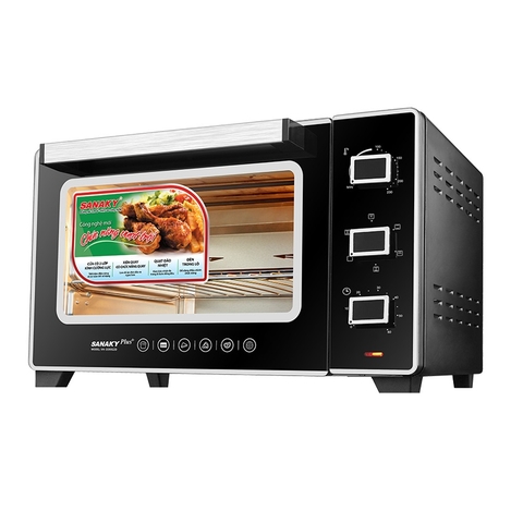 Lò nướng Sanaky VH-3599S2D  Lò nướng 35 lít, Vỏ kim loại sơn đen