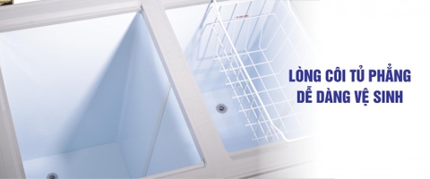 Tủ đông Sanaky VH-3699A4K, inverter 270 lít, 1 ngăn đông, mặt kính cường lực