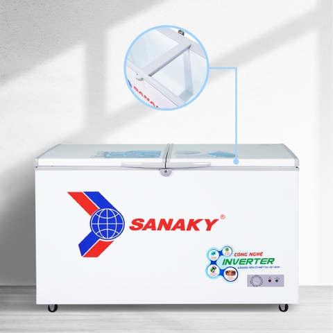 Tủ đông sanaky VH-4099A3, inverter 305 lít, 1 ngăn đông, dàn lạnh đồng