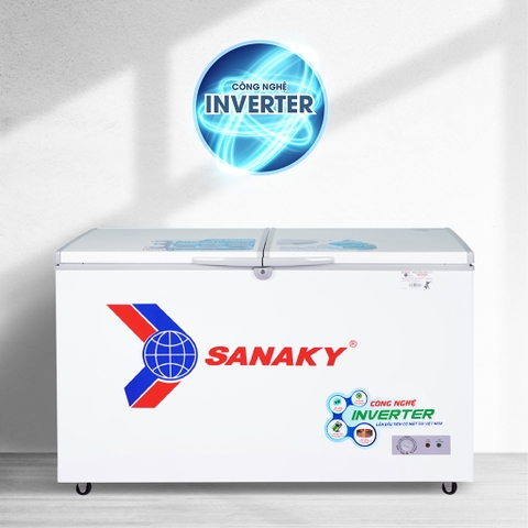 Tủ đông sanaky VH-4099W3, inverter 280 lít, 2 ngăn đông, mát, dàn lạnh đồng