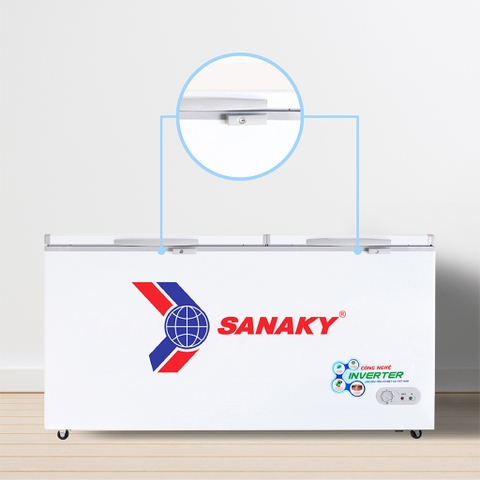 Tủ đông sanaky VH-6699W3, inverter 485 lít, 2 ngăn đông, mát, dàn đồng