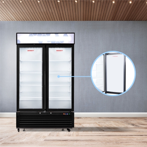 Tủ đông sanaky VH 1368K, tủ đứng, cánh kính 3 lớp