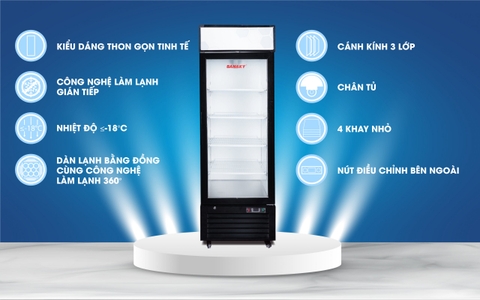 Tủ Đông Sanaky VH-768K tủ đứng, cánh kính 3 lớp