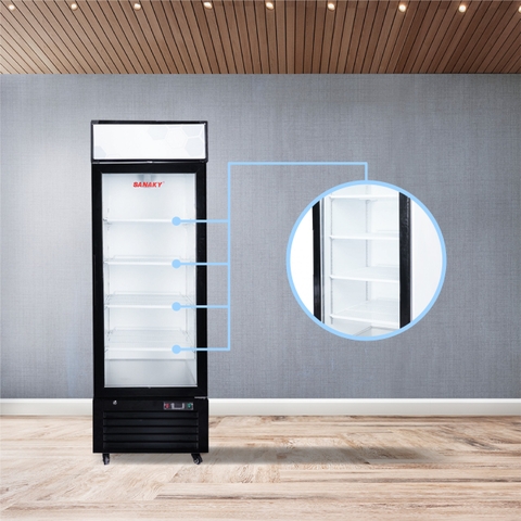Tủ Đông Sanaky VH-768K tủ đứng, cánh kính 3 lớp