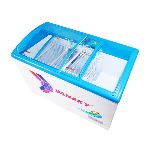Tủ đông sanaky VH-6899K3, inverter 437 lít, 1 ngăn, dàn đồng, nắp kính lùa