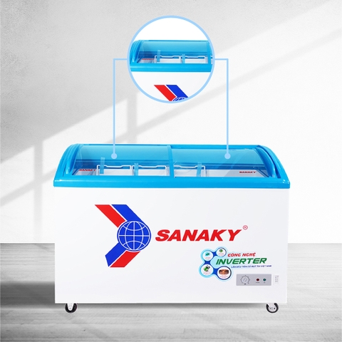 Tủ đông sanaky VH-4899K3, inverter 324 lít, 1 ngăn đông, dàn lạnh đồng