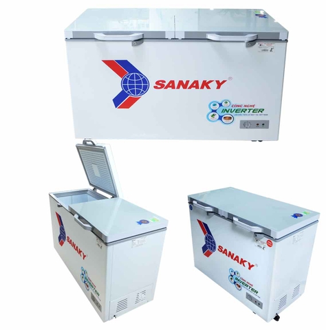 Tủ đông Sanaky VH-2899A4K, inverter 235 lít, 1 ngăn đông, mặt kính cường lực