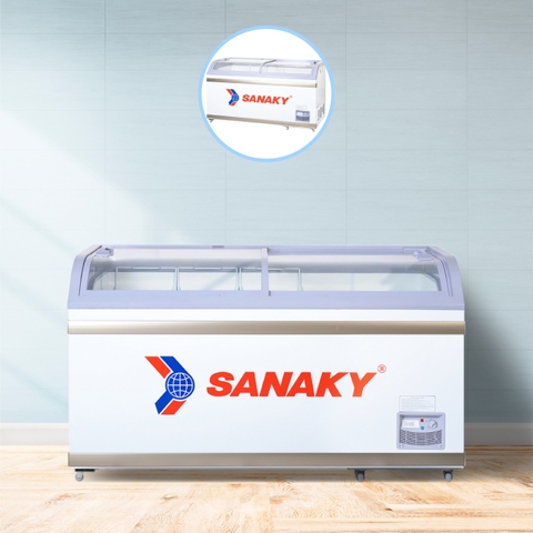 Tủ đông Sanaky VH-888KA, 500 lít, 1 ngăn đông, Dàn lạnh nhôm, Kính lùa