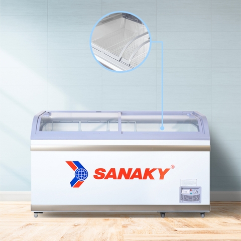 Tủ đông Sanaky VH-888KA, 500 lít, 1 ngăn đông, Dàn lạnh nhôm, Kính lùa