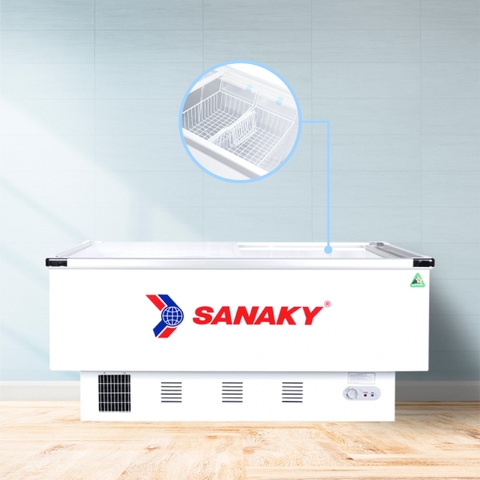 Tủ đông Sanaky VH-999K, 516 lít, 1 ngăn đông, Dàn lạnh nhôm, Kính lùa