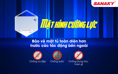 Tủ đông Sanaky VH-1199HY4K, Inverter, 900 lít, Nắp kính cường lực