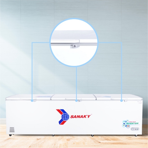 Tủ đông sanaky VH-1399HY3, inverter 1140 lít, 1 ngăn đông, dàn lạnh đồng
