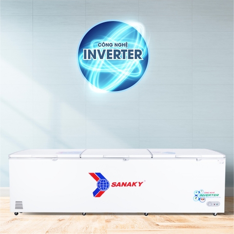 Tủ đông sanaky VH-1399HY3, inverter 1140 lít, 1 ngăn đông, dàn lạnh đồng