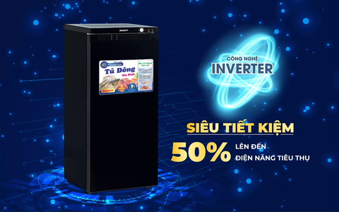 Tủ đông Sanaky VH-180VD3, Tủ đứng 150 lít, inverter, 1 cánh