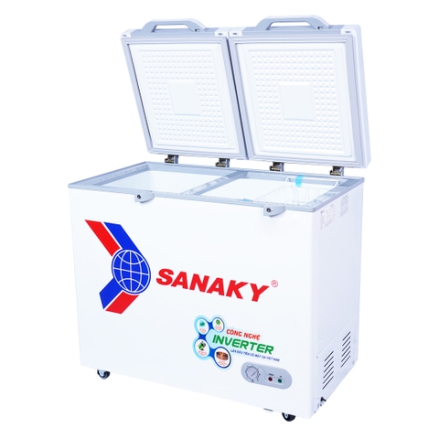 Tủ đông Sanaky VH-2599A4K, inverter 208 lít, 1 ngăn đông, mặt kính cường lực