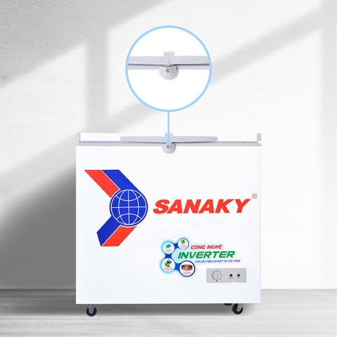 Tủ đông sanaky VH-2899W3, inverter 220 lít, 2 ngăn đông, mát dàn