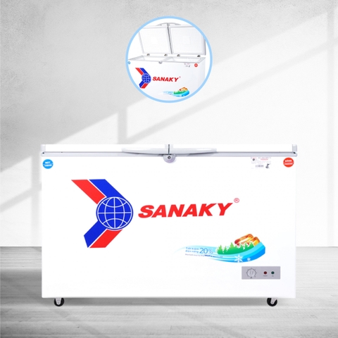 Tủ đông Sanaky VH-4099W1, 280 lít, 1 ngăn đông, 1 ngăn mát, dàn lạnh đồng