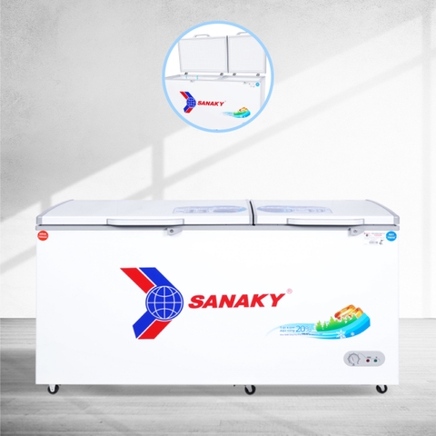 Tủ đông Sanaky VH-6699W1, 485 lít, 2 ngăn đông/mát, dàn lạnh đồng