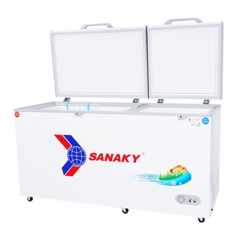 Tủ đông Sanaky VH-6699W1, 485 lít, 2 ngăn đông/mát, dàn lạnh đồng