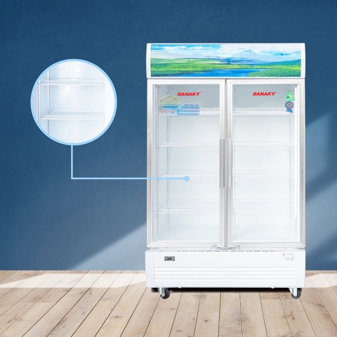 Tủ mát Sanaky VH-1209HP3, inverter, 1100 Lít, 2 cánh mở