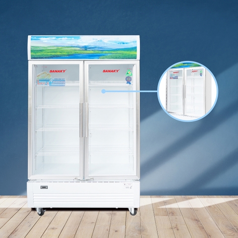 Tủ mát Sanaky VH-1009HP, 900 Lít, 2 cánh mở, dàn đồng