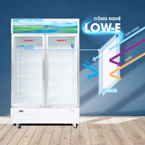Tủ mát Sanaky VH-8009HP3, Inverter, 700 Lít, 2 cánh mở, dàn đồng