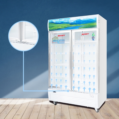 Tủ mát Sanaky VH-1009HP, 900 Lít, 2 cánh mở, dàn đồng