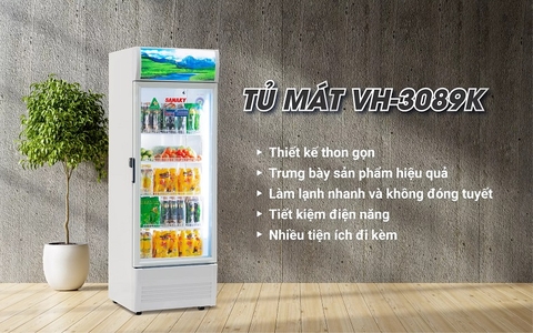 Tủ mát sanaky VH-3089K, công nghệ Low-E 300 Lít, 1 cánh