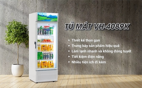 Tủ mát sanaky VH-4089K, công nghệ Low-E 400 Lít, 1 cánh