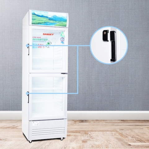 Tủ mát sanaky VH-408W3L Low-E 340 Lít, 2 cánh trên dưới