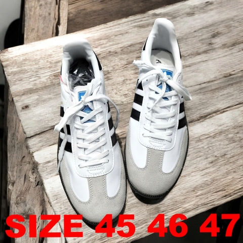 Giày Da Big Size Nam Đế Bệt  (size 45 46 47) - Trắng - 44UP.Samba.01W